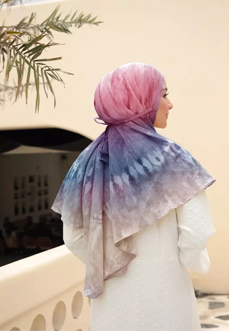 Hijab Instan Lavanya Bergo Tie Dye Tali Diamond - Summer Sand
