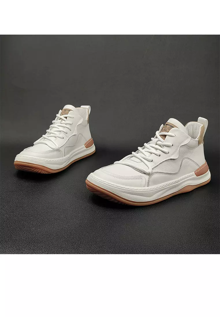 High Top Grain Leather Sneakers ALG9003