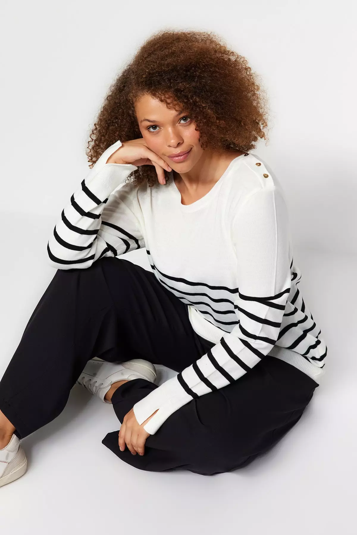 Striped Knitwear Sweater