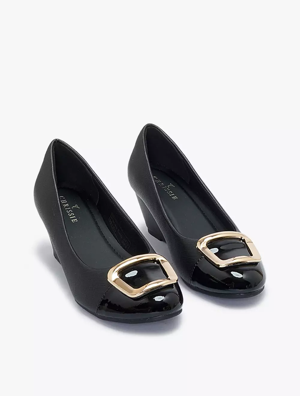 Payless Chrissie Womens Royal Wedges - Black_04