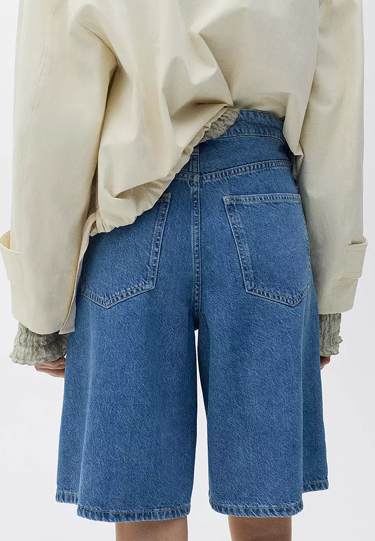 Bermuda Wide Leg Darts Shorts