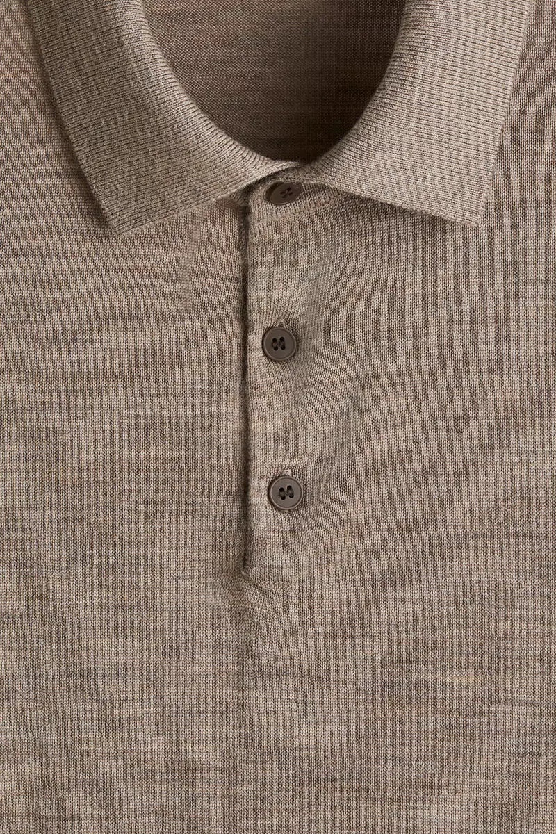 Regular Fit Merino wool polo shirt