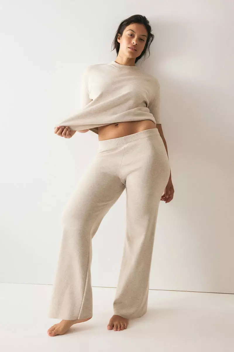 Fine-knit trousers