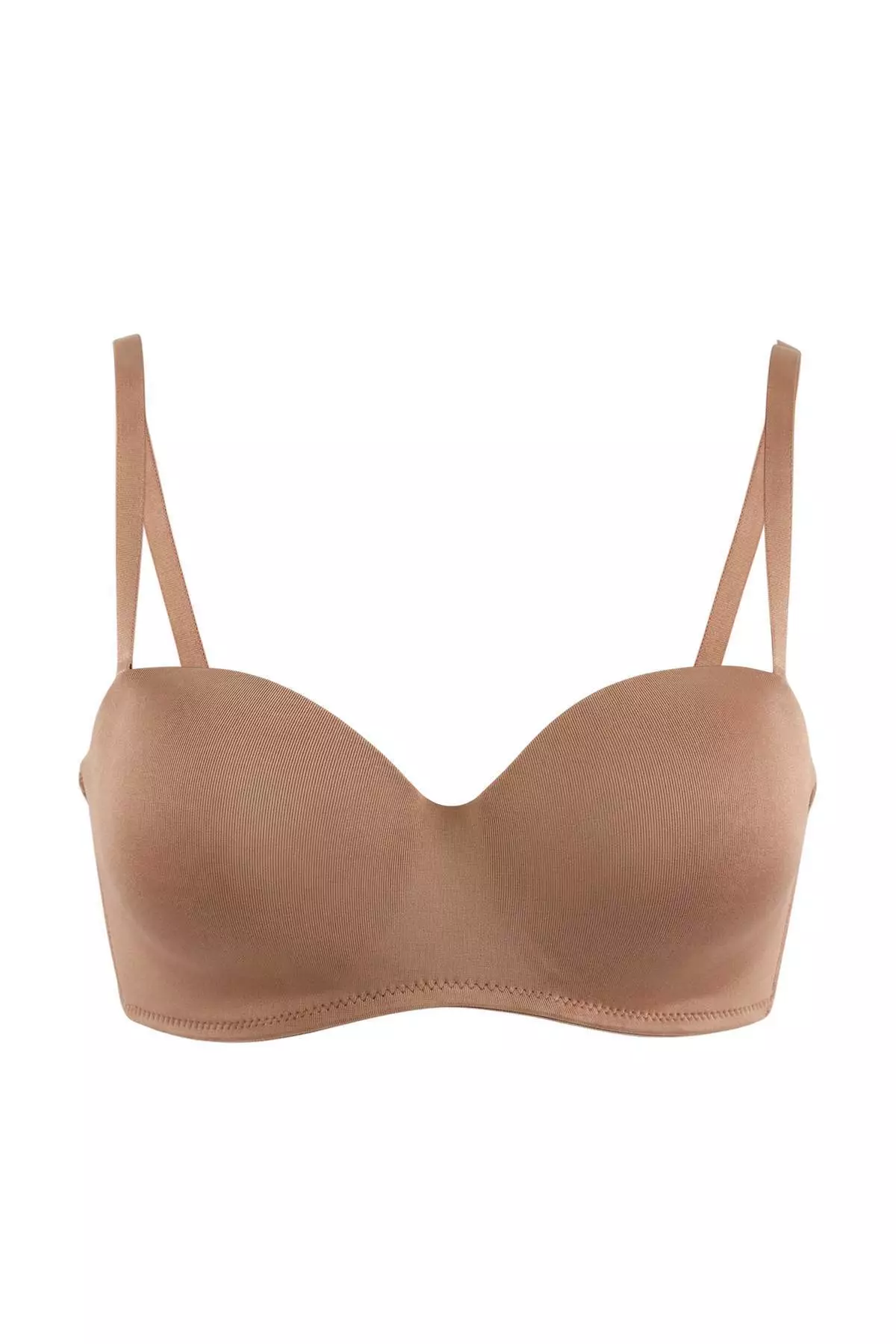 Mink Micro Covered Strapless Strap Knitted Bra Thmss25Su37