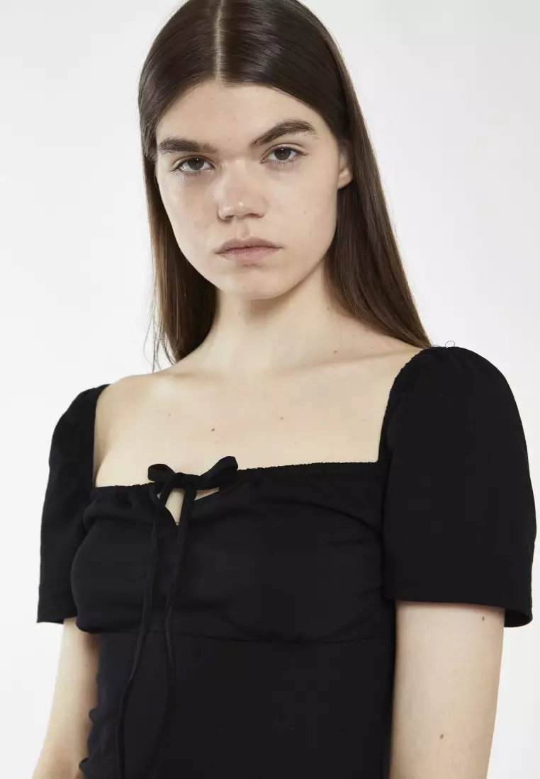 Short Sleeve Milkmaid Mini Dress