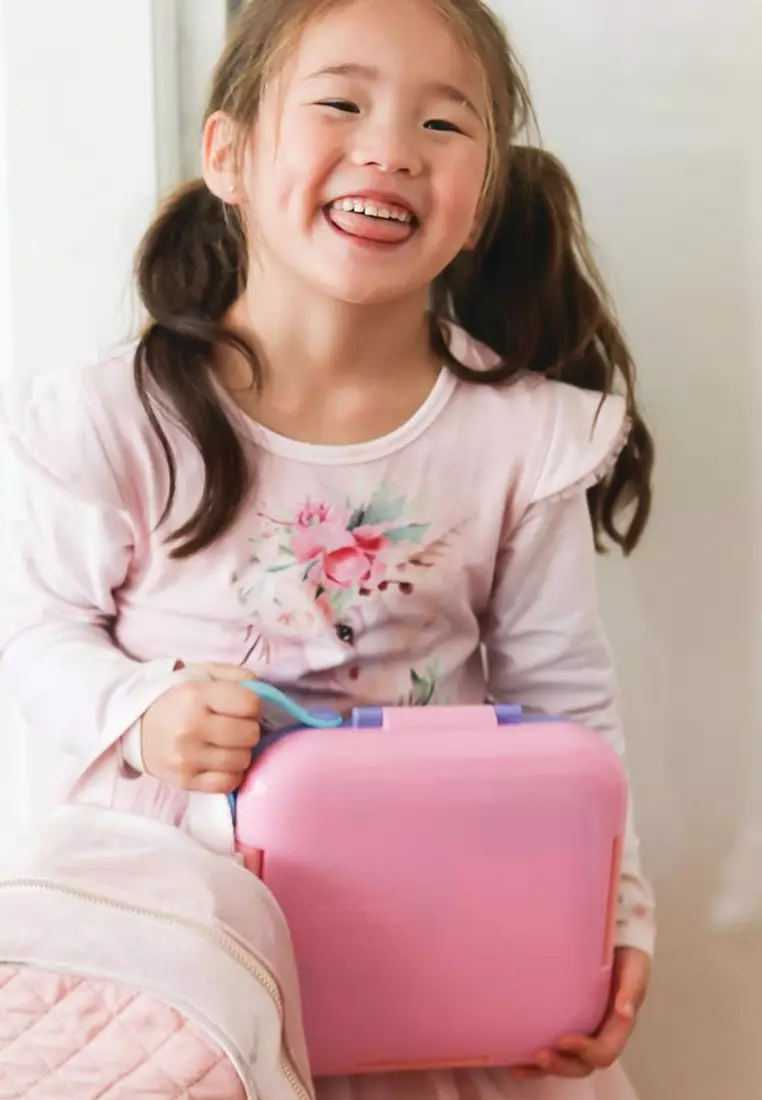 Zoku Pink Neat Bento Large - Lunchbox, Tempat Makan Anak Unik, Tempat Makan Anak Anti Tumpah