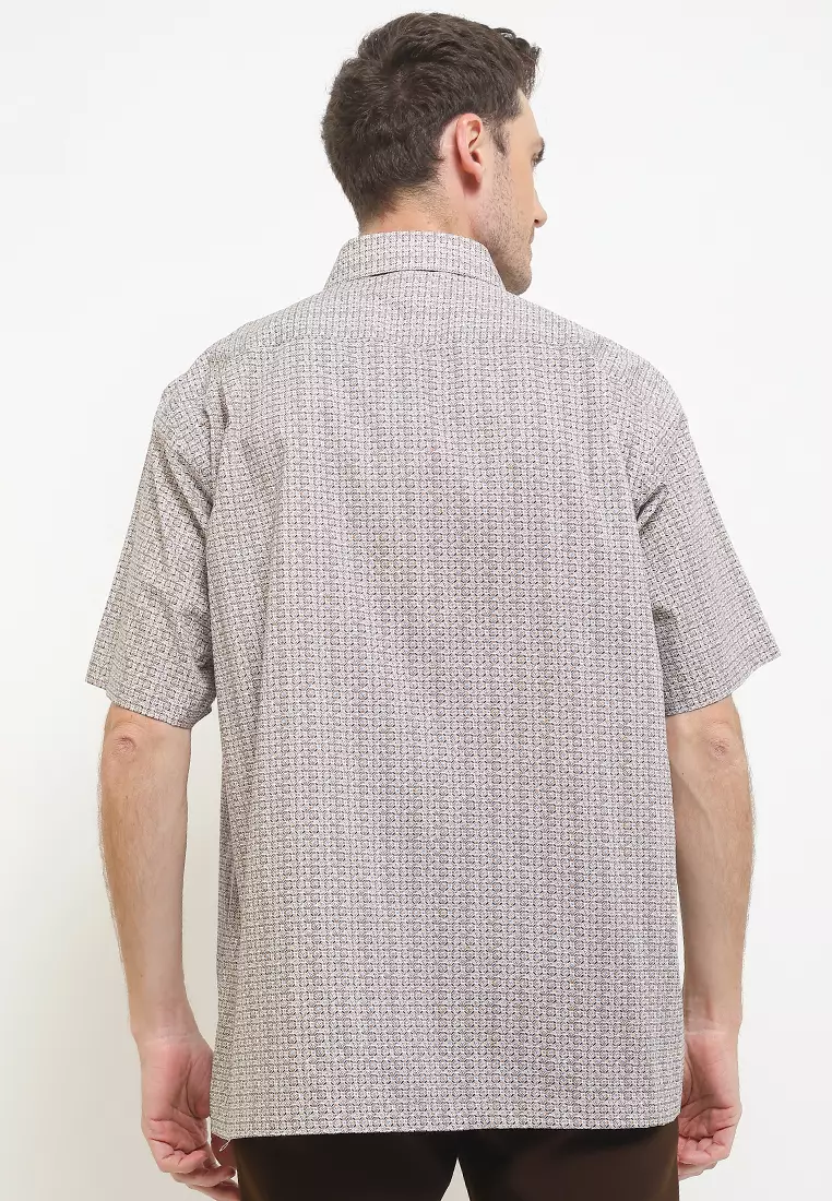 Kemeja Lengan Pendek Pierre Cardin Printed Andorea Luc - Regular Casual