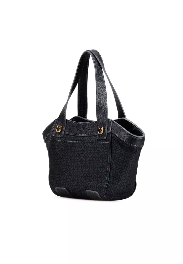Pre-Loved Loewe Anagram Canvas Tote