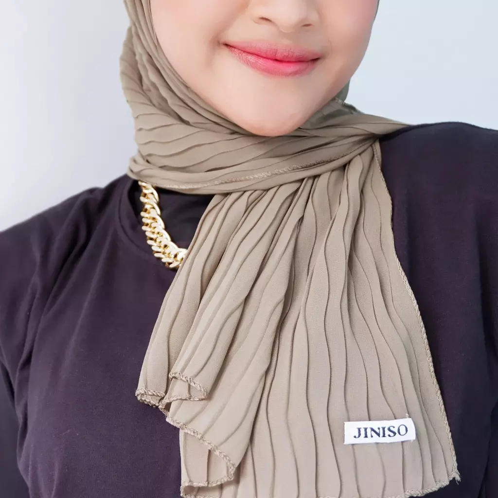 AURA Active Hijab Pashmina Full Plisket Wave