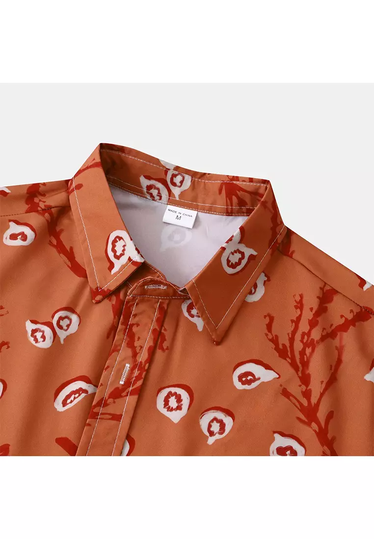 Hawaiian Print Short-Sleeved Shirt YL-C261