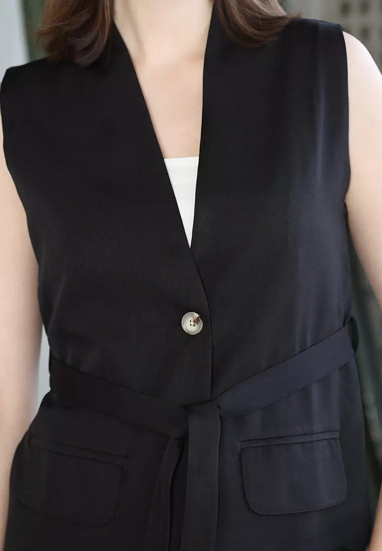 Belted Casual Waistcoat