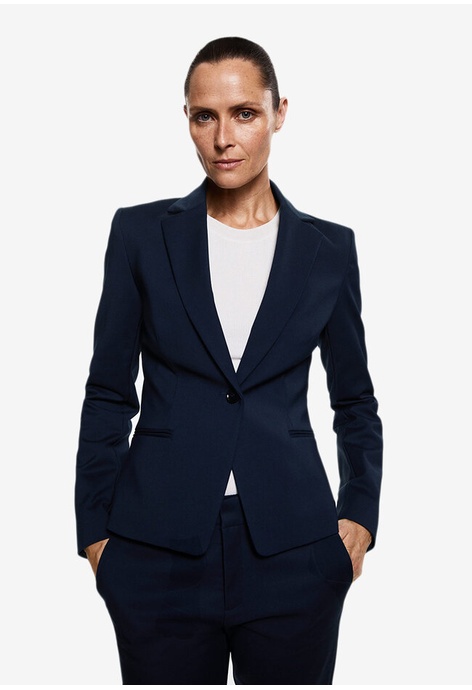 Womens Clothing Jackets Blazers sport coats and suit jackets Ichi Kate Navy Blazer in Blue 