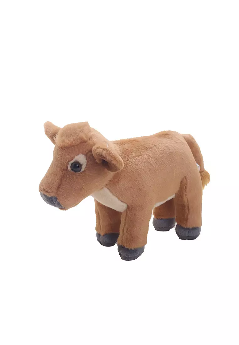 Boneka Binatang Animal Plush Kerbau Brown Coklat 24x17 cm