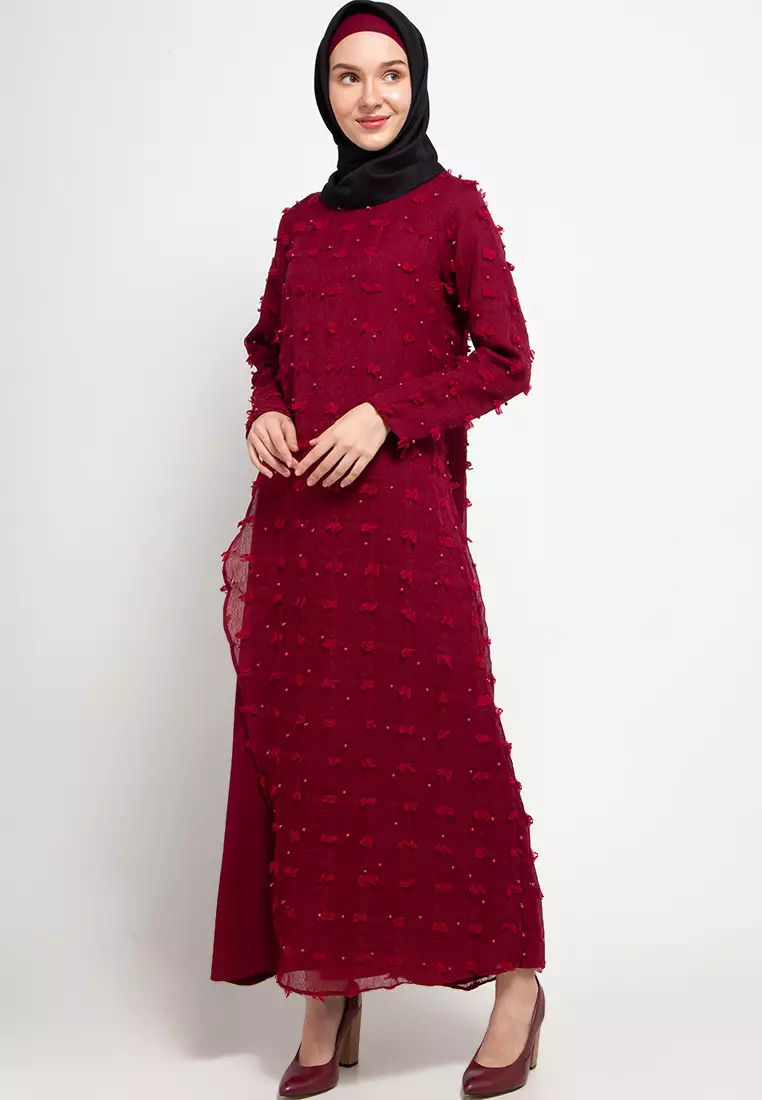 Jane Maxi Dress In Maroon