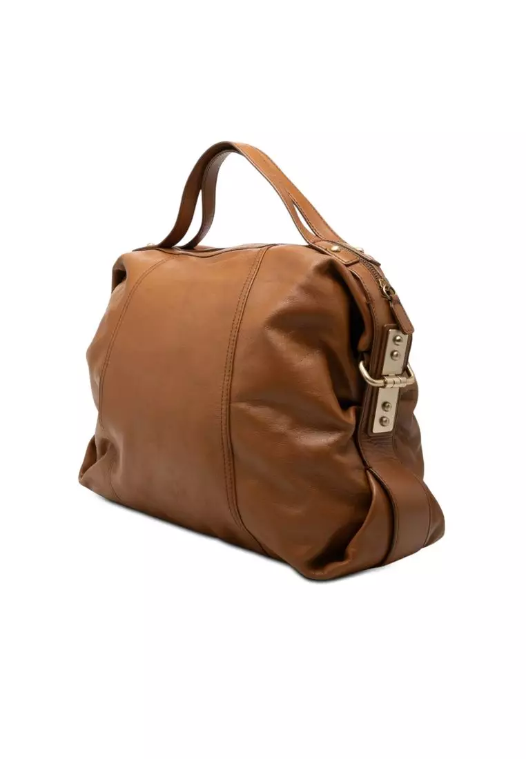 Pre-Loved Givenchy Leather 4g Logo Satchel
