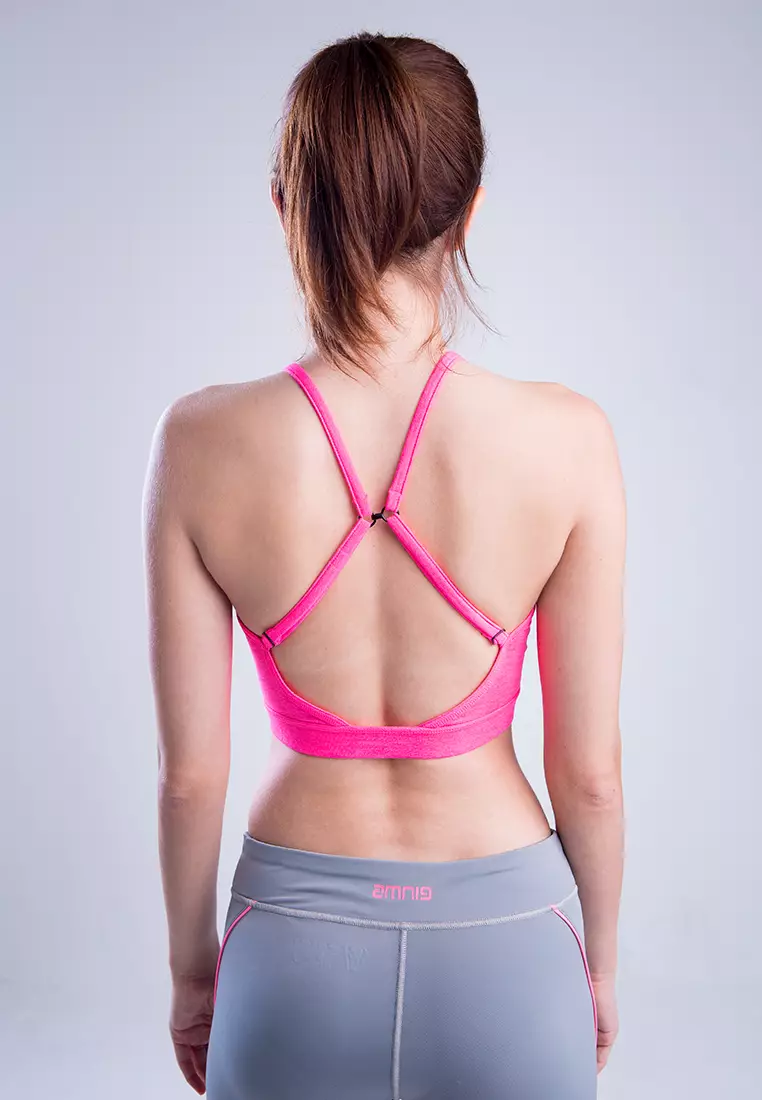 Women Crux Pro U-Neck Sport Bra (Knockout Pink)