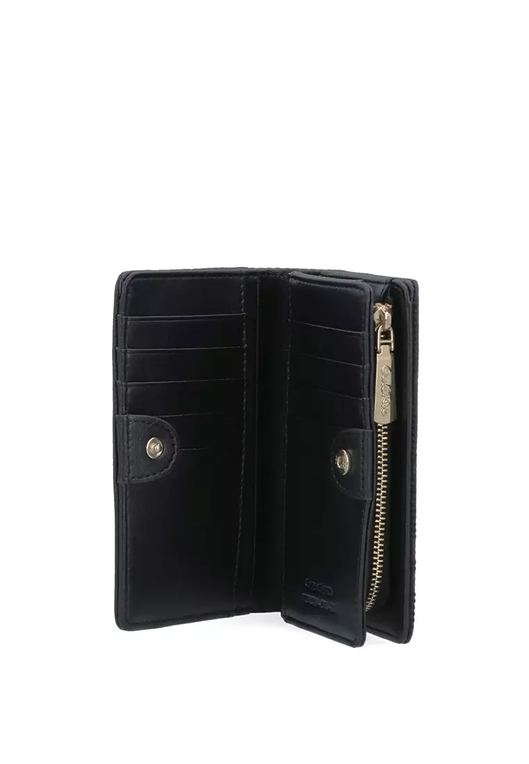 CR Brushed Plaid 2-Fold Wallet - Black