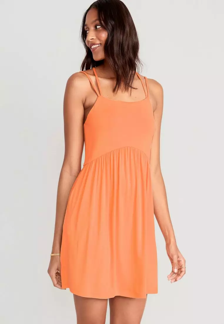 Orange skater hot sale dress