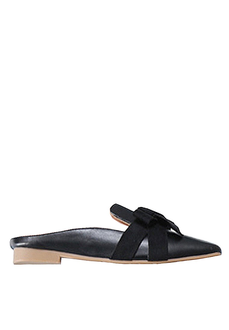 VANSA Strip Bow Flat Mules VSW-CFS1