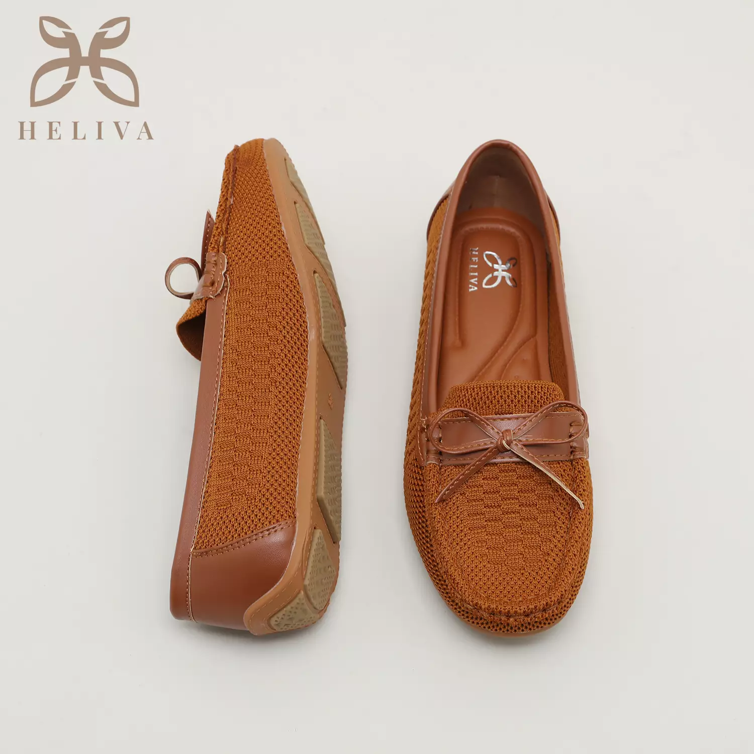 Heliva Valencia Loafers Bow Women Shoes Knitted