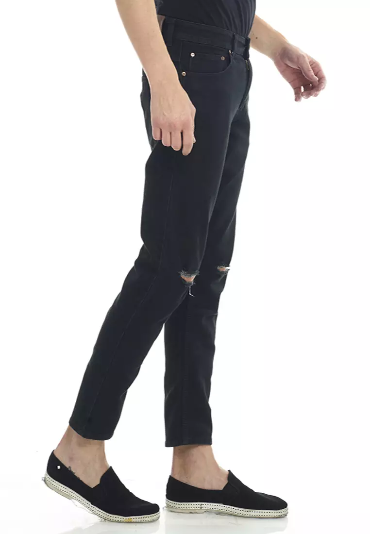 Ripped Jeans Slim Fit Heritage Black 133240