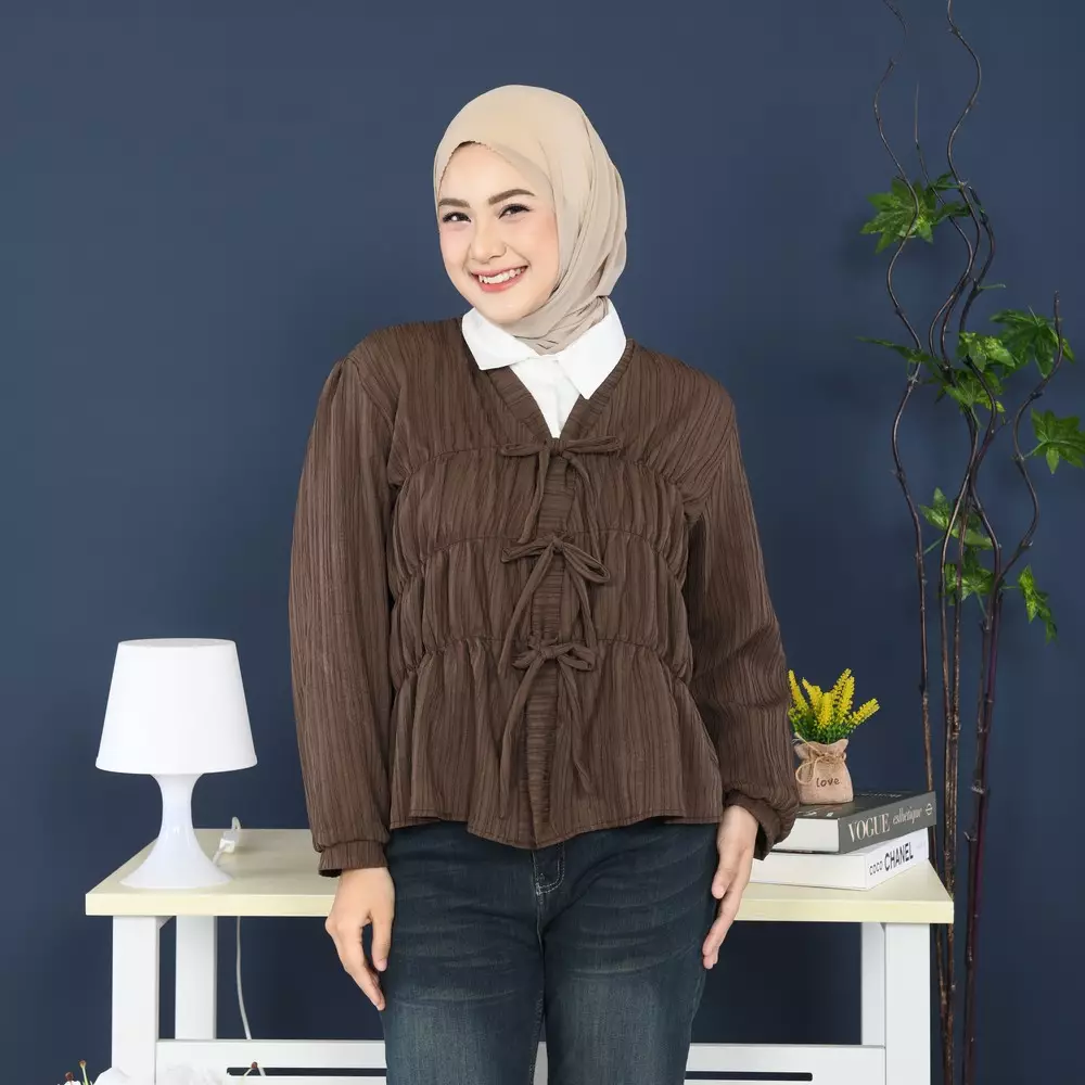 Cesya Outer Kerut - Coffee M19672 R69S3