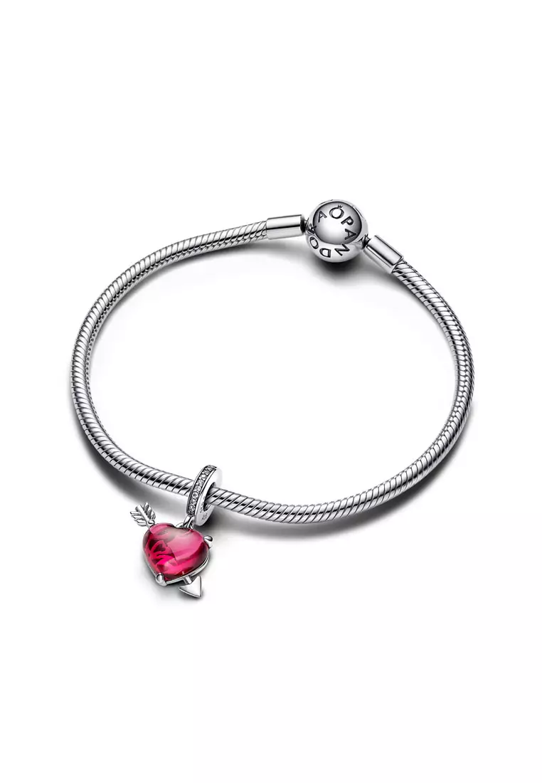 Pandora glass heart charm deals