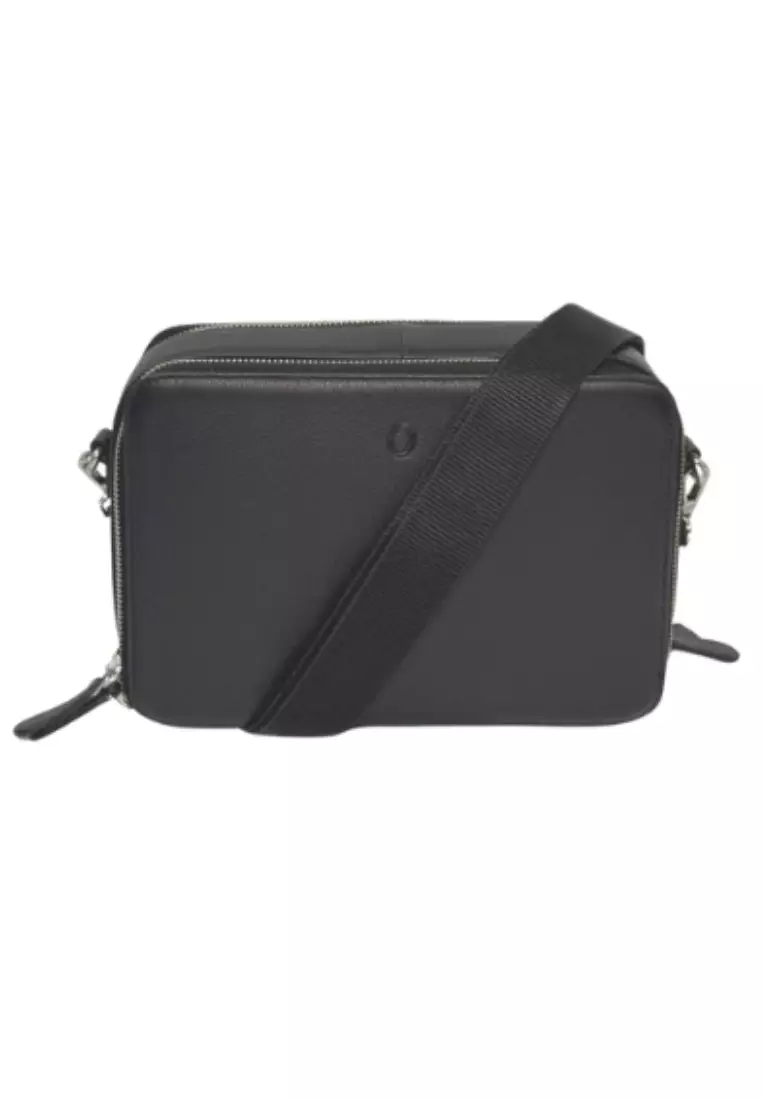 Oxhide Leather Messenger Bag - Full Grain Leather Sling Bag - Leather Sling Bag for Men J0081-black
