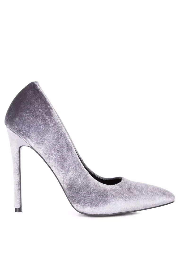 White velvet heels 2025