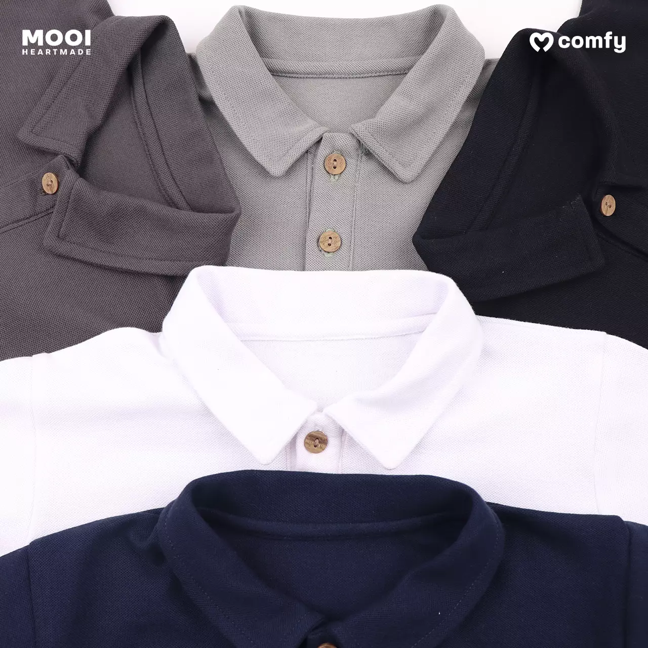 Mooi Kemeja Anak Laki-Laki Comfy Polo Basic - Navy