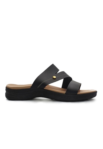 POLO HILL black POLO HILL Ladies Comfort Slide Sandals BC887SHAF2EF18GS_1