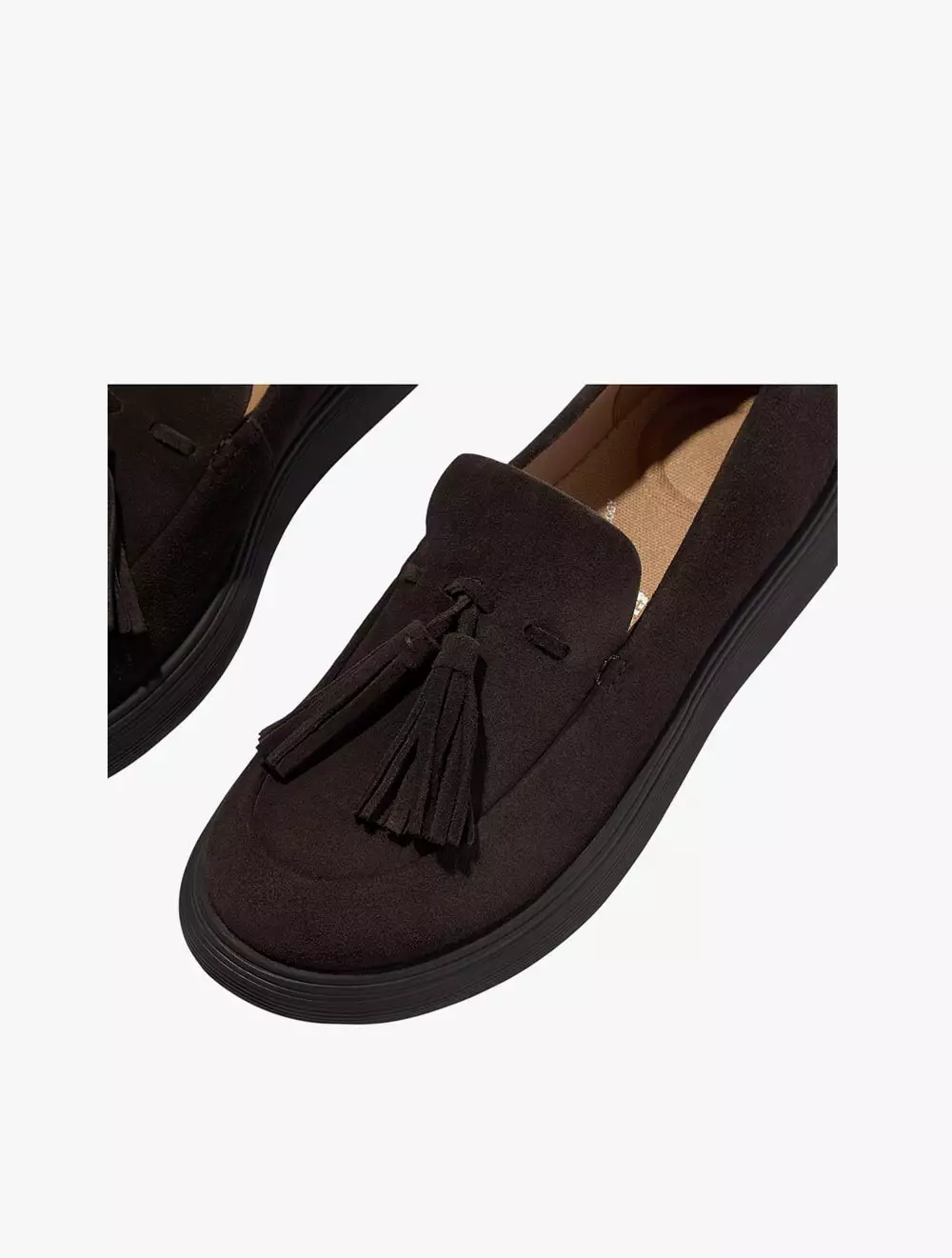 Fitflop IQ-Comff Tassel Suede Loafers - Chocolate Brown
