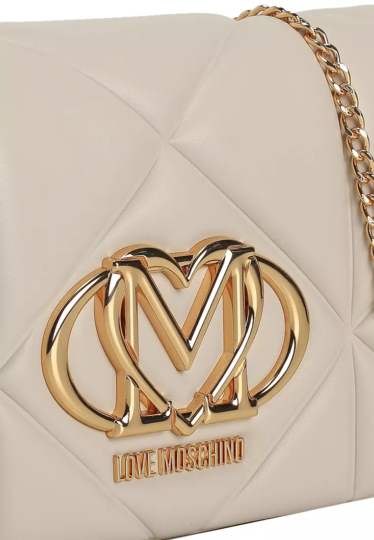 Embossed Quilted Chain Sling Bag (nt)