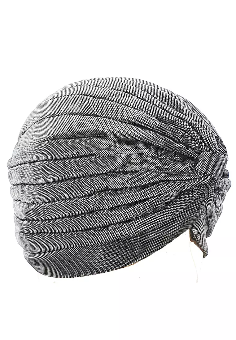 Metallic Plain Turban SIlver