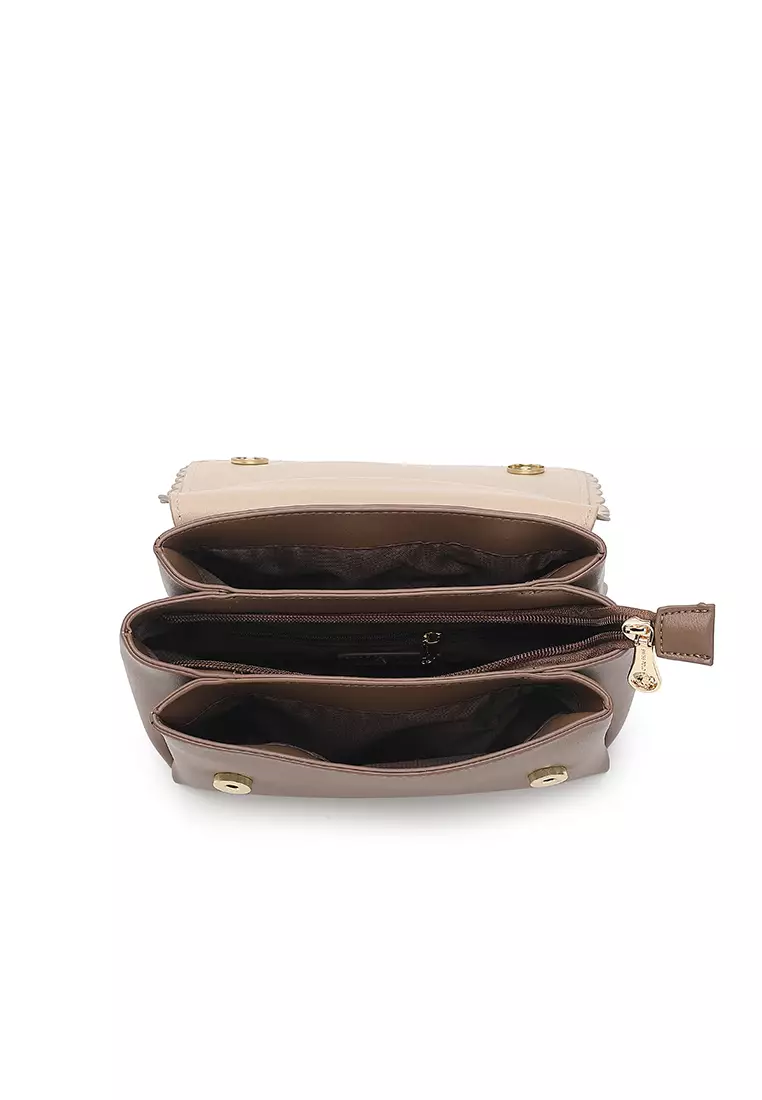Women's Chain Shoulder Bag / Sling Bag / Crossbody Bag (單肩包 / 斜孭袋) - 棕色