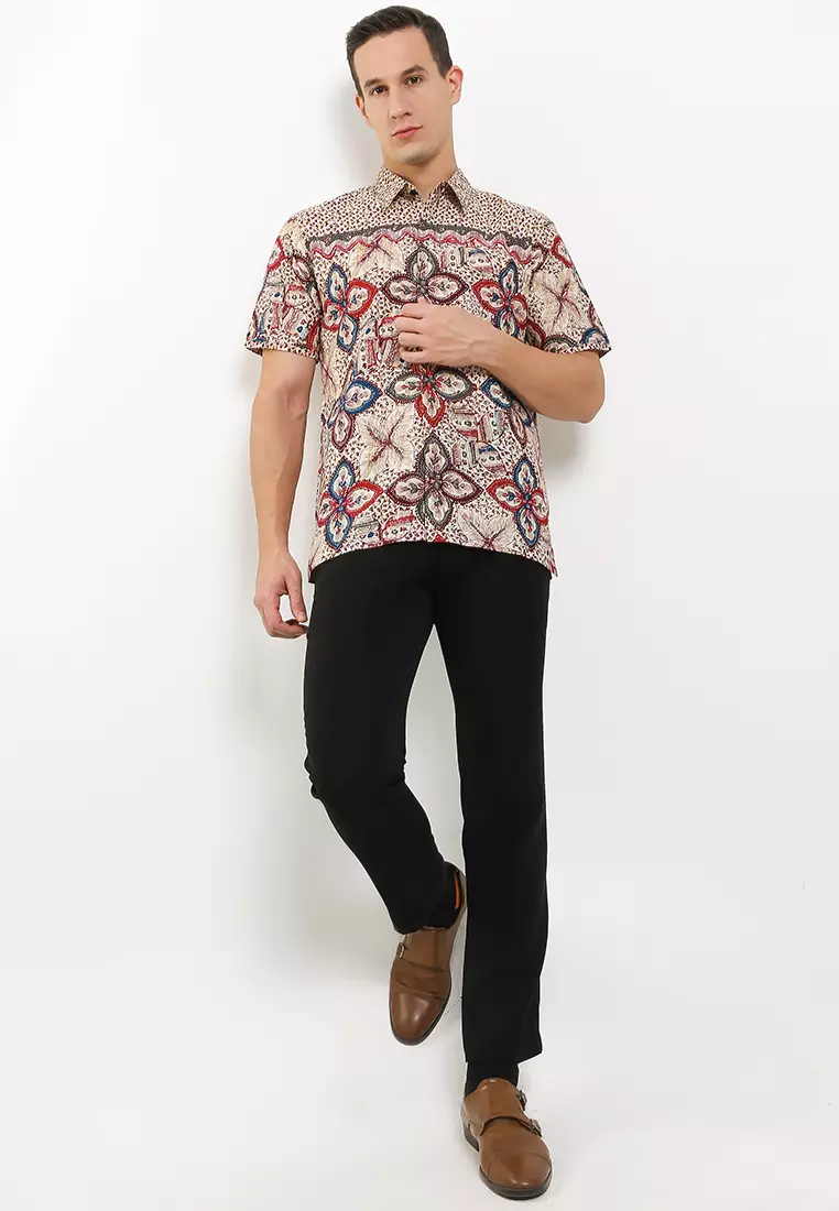 Hem Body Fit Batik Semanggi Warna