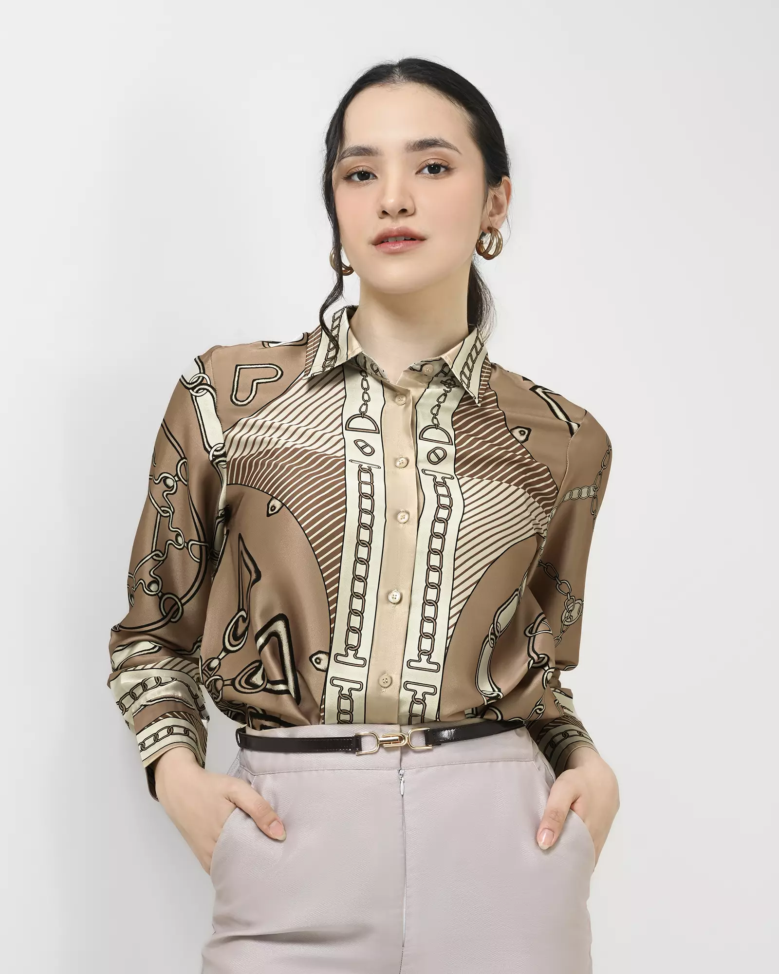 Geulis.id CHANISA SHIRT - Khaki