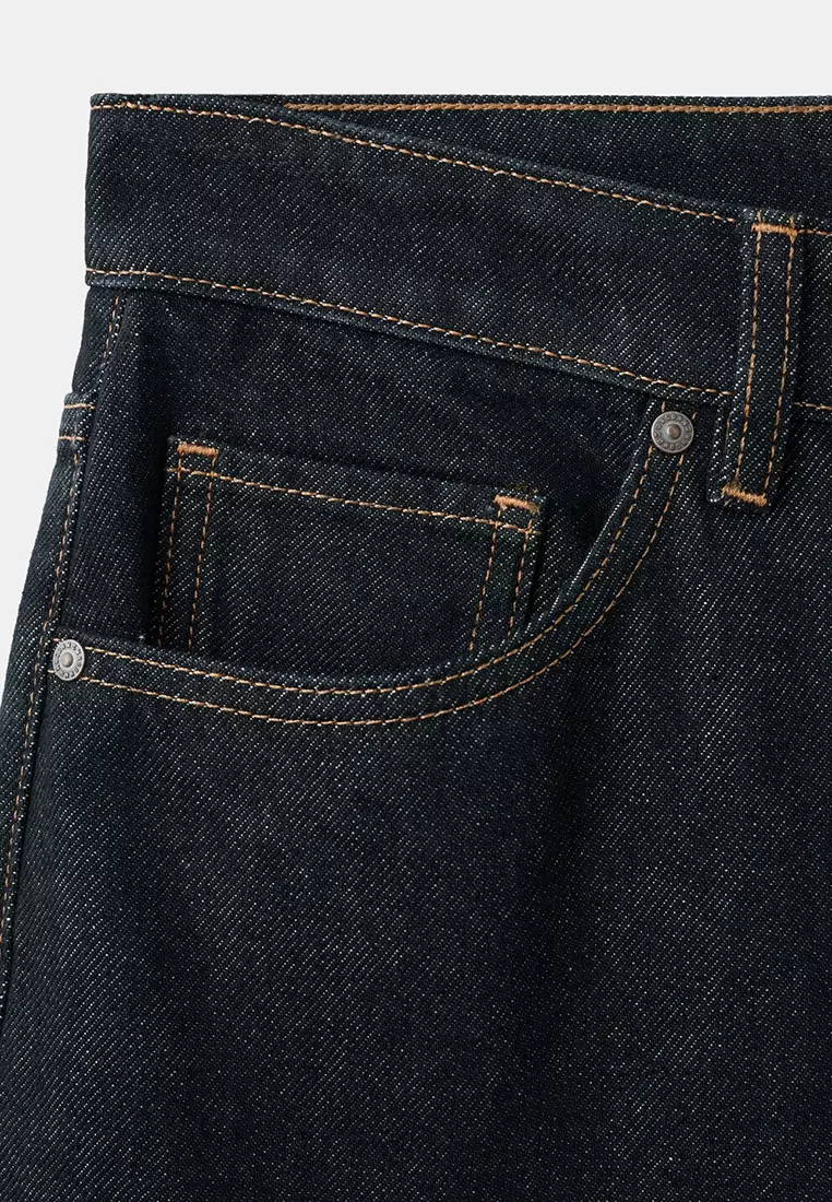 Turned-Up Straight Jeans