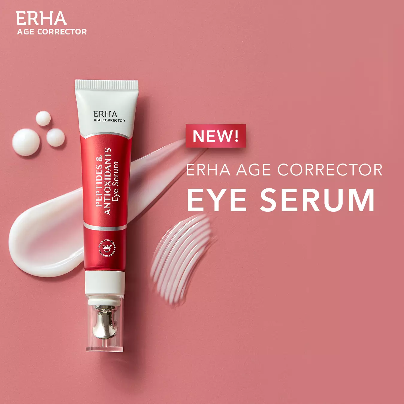 ERHA Age Corrector Peptides & Antioxidants Eye Serum 15g - Serum Mata Anti Aging | Mencerahkan Mata Panda | Menyamarkan Garis Halus Keriput Kantong Mata | Mata Kencang Cerah