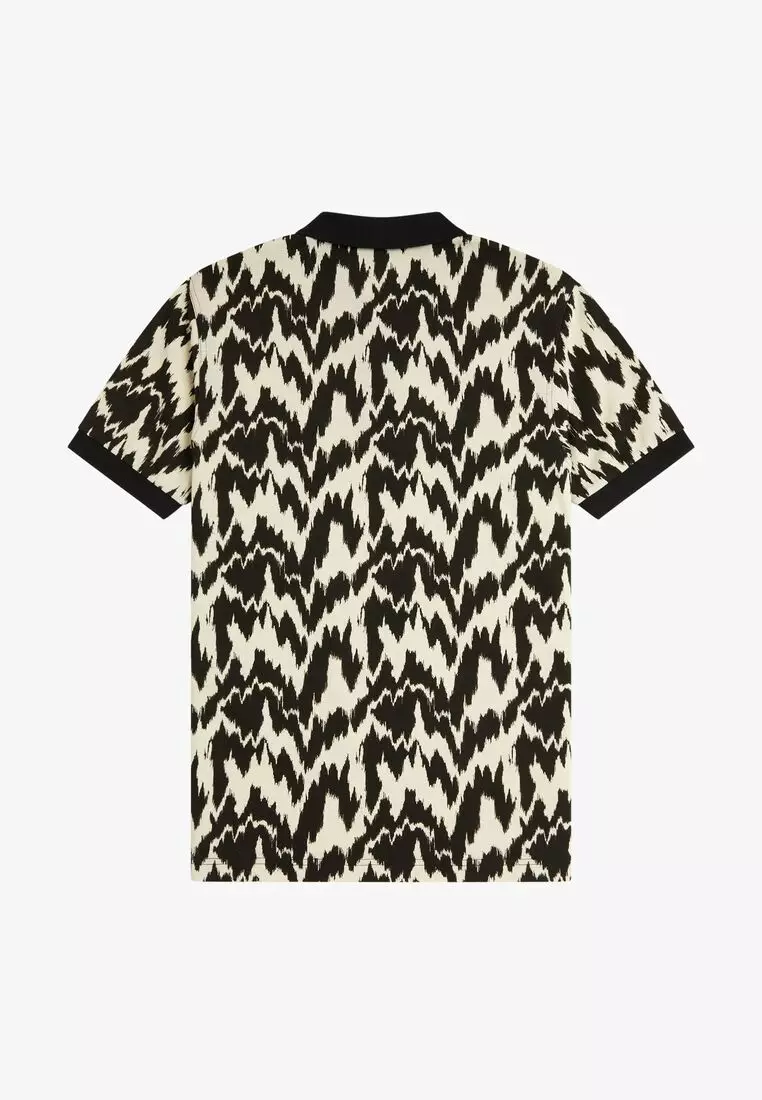 Fred Perry M8690 AMY ANIMAL PRINT POLO SHIRT