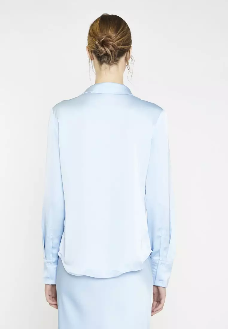 Light Blue Satin Classic Shirt