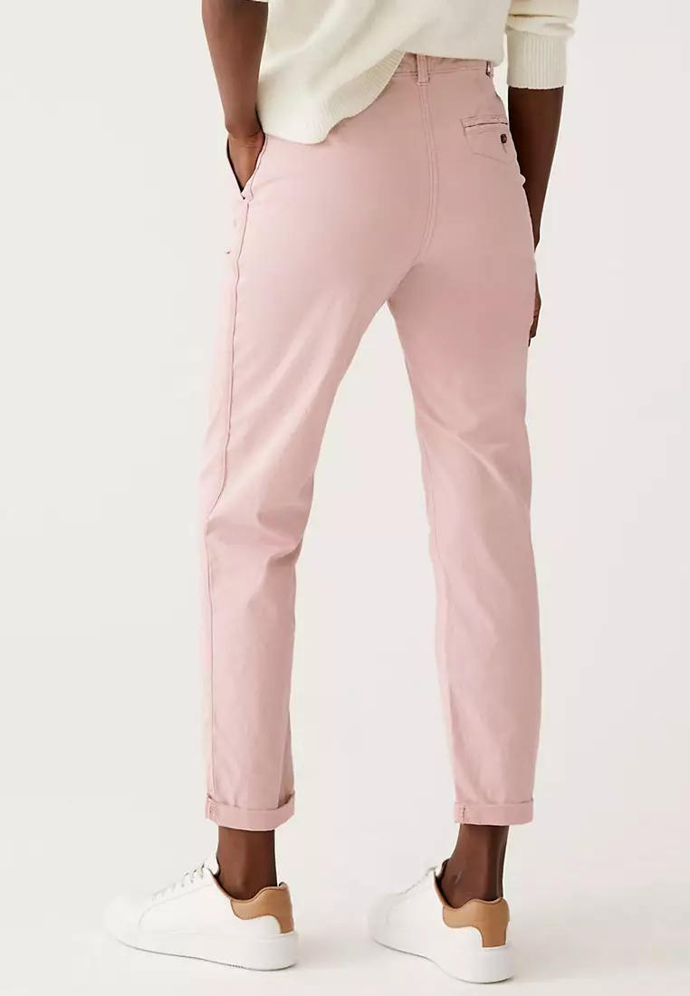 Cotton Rich Tea Dyed Slim Fit Chinos