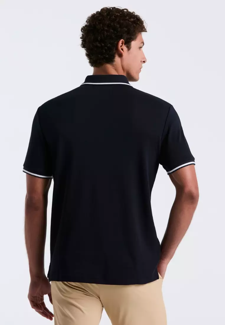 Cotton Interlock Tipped Polo