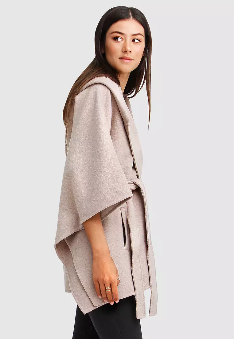 Wool blend cape on sale coat