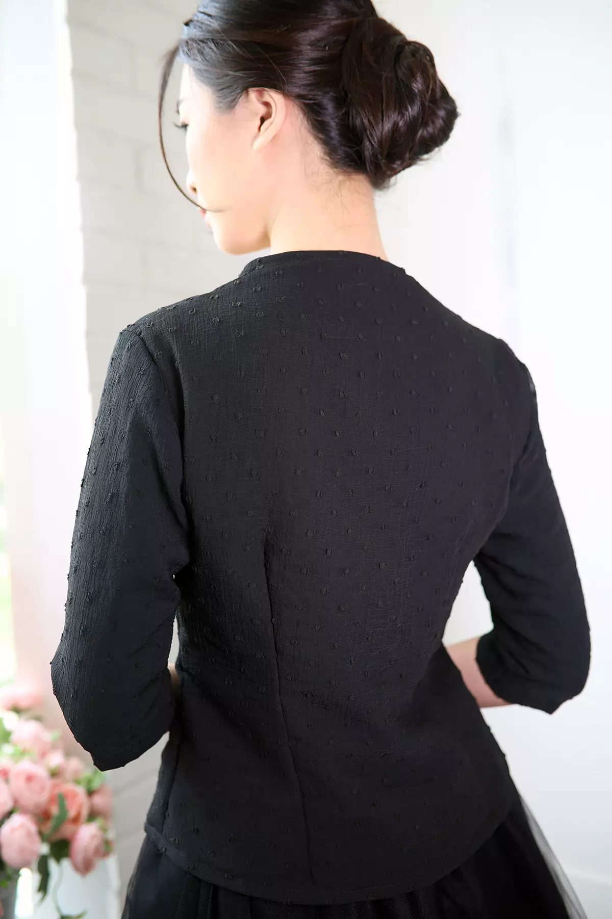 Sinok Marbel Hitam Patchwork Kebaya