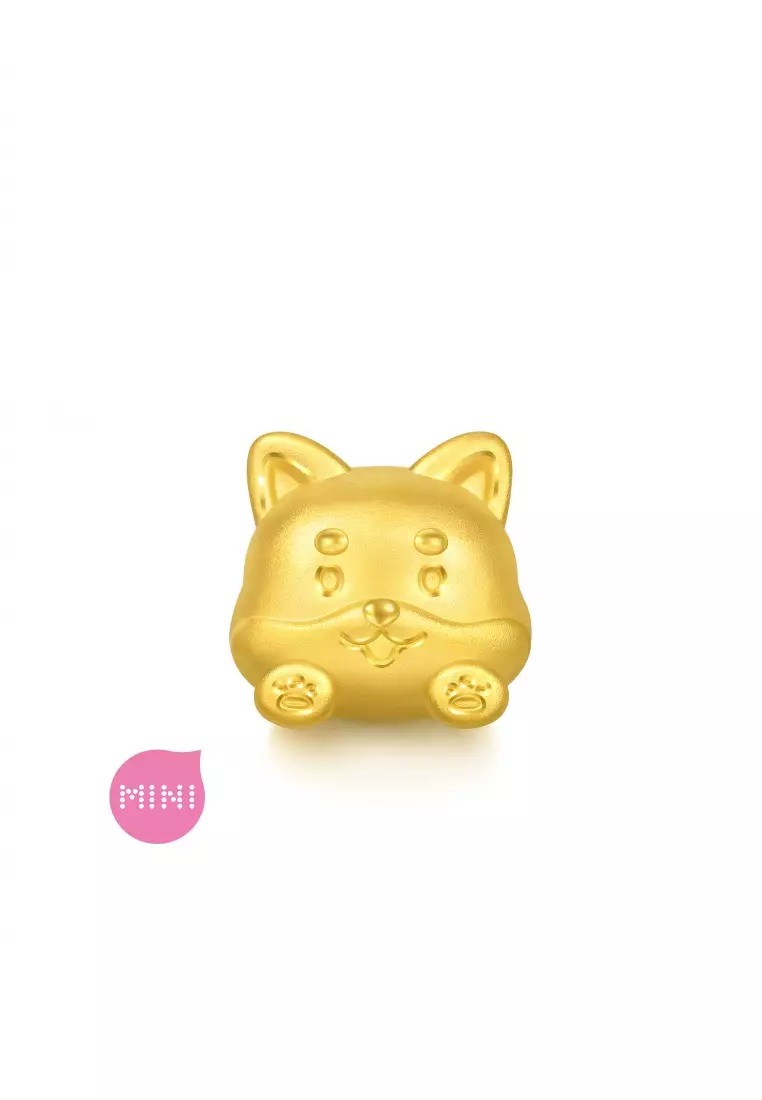 999 Gold Dog Charm for Women & Men 95969C  [Bracelet not included]