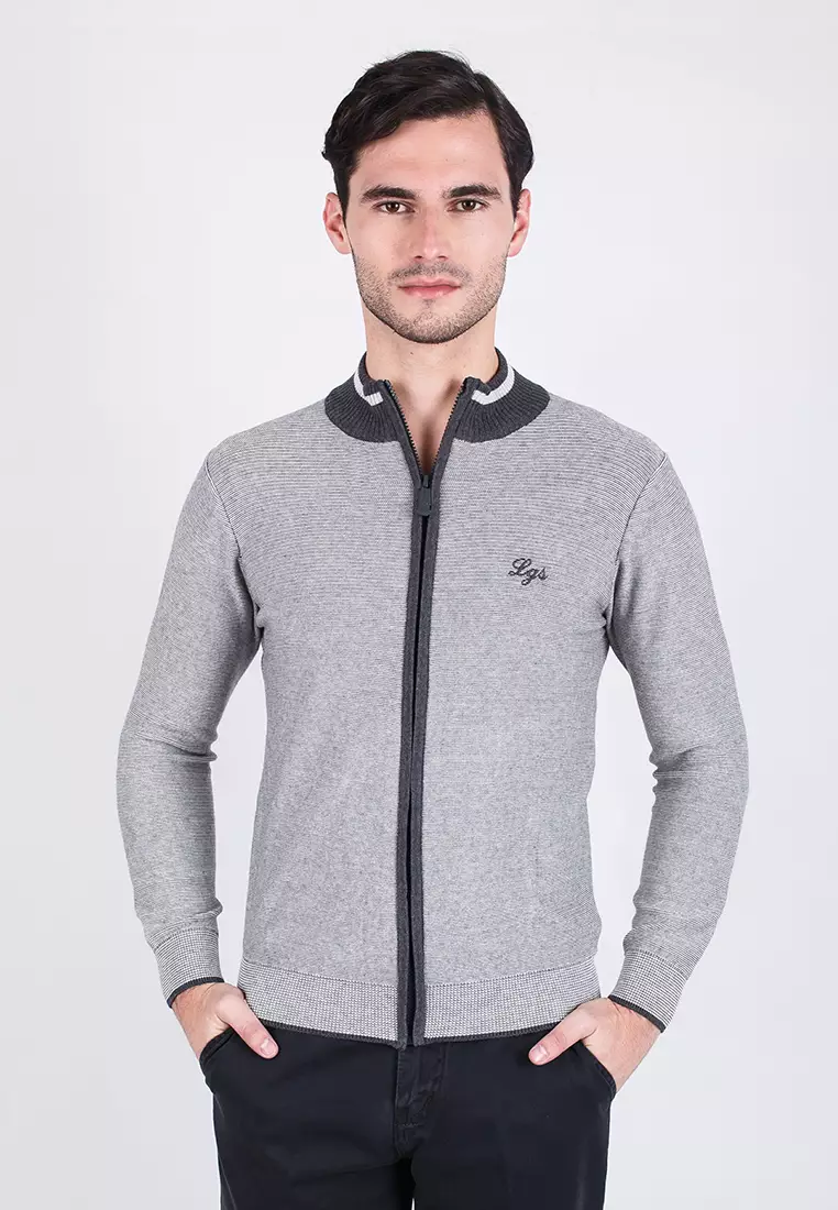 Jual LGS Regular Fit Sweater Gray Sport Sweater Original 2023