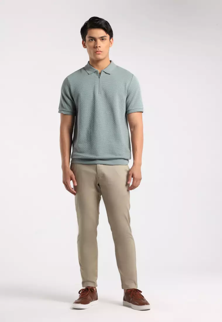 MOC - Kaos Polo Pria Lengan Pendek Caleb - Light Green