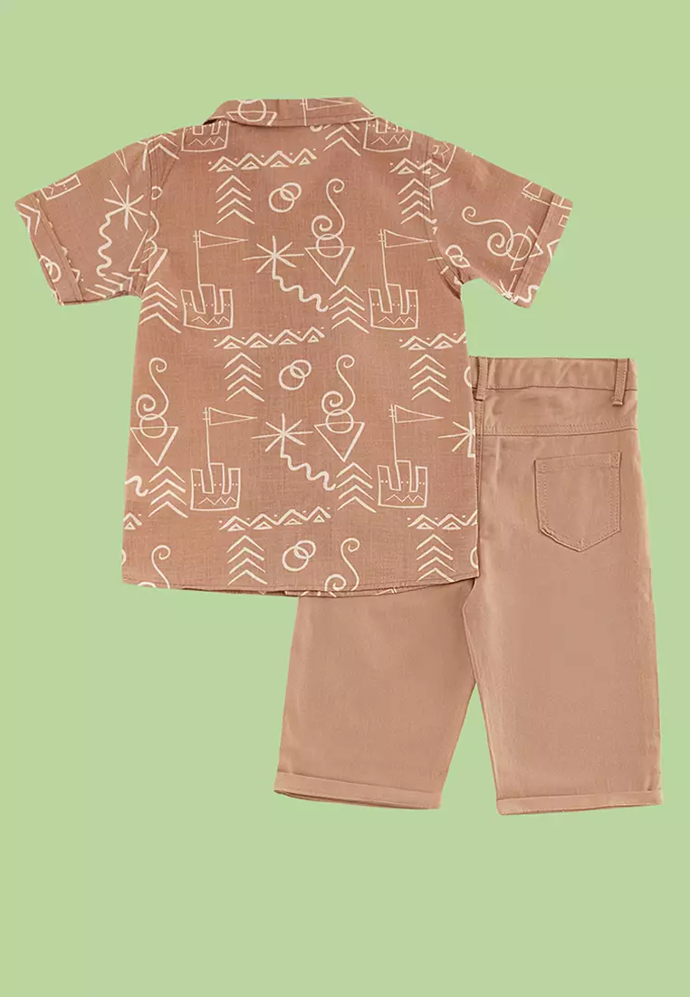 Graphic Print Top & Bottom Set