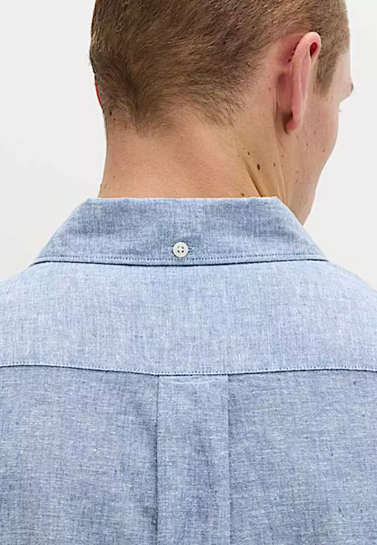 Regular Fit Cotton Linen Blend Shirt